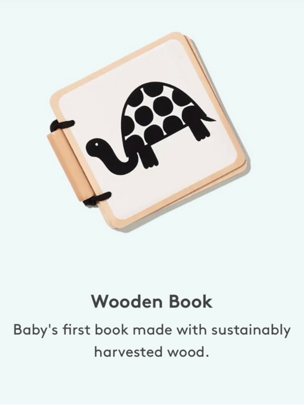 LOVEVERY Wooden Book Montessori Baby Black White Sensory Toy Educational EUC